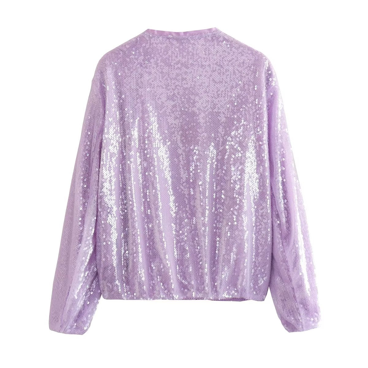 Bomber Sequin Dreams – Lilás Glow