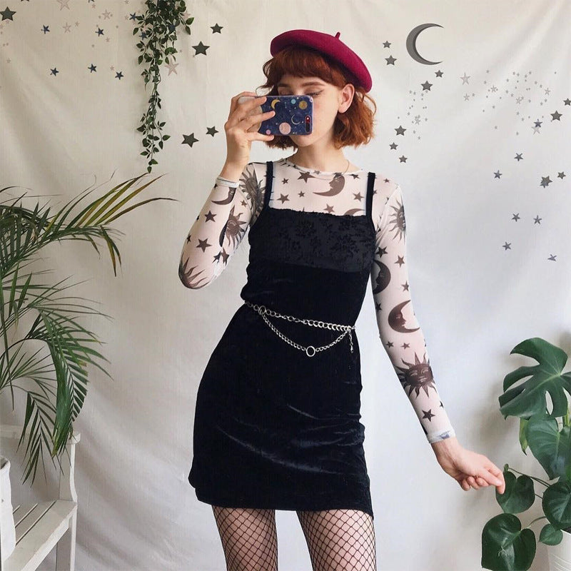 Skin Mesh – Camiseta Transparente Round Neck