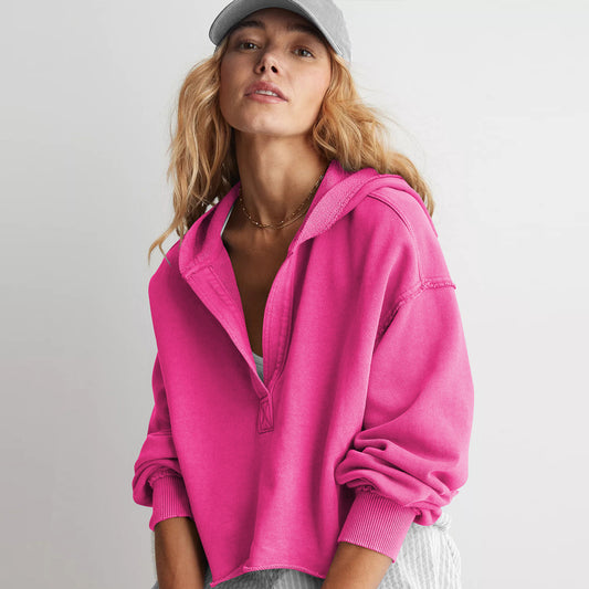 Pink Dropped Shoulder Pulôver