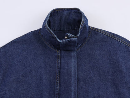 Jaqueta de Hawkins: Bomber Jeans Vintage Oversized.