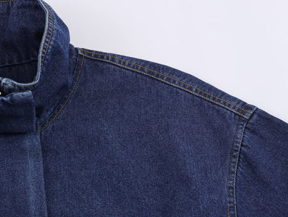 Jaqueta de Hawkins: Bomber Jeans Vintage Oversized.