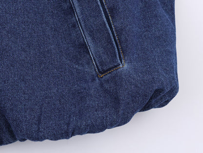 Jaqueta de Hawkins: Bomber Jeans Vintage Oversized.