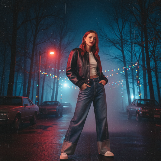 Calça The Hawkins Fade: Jeans Importado que Define a Década.