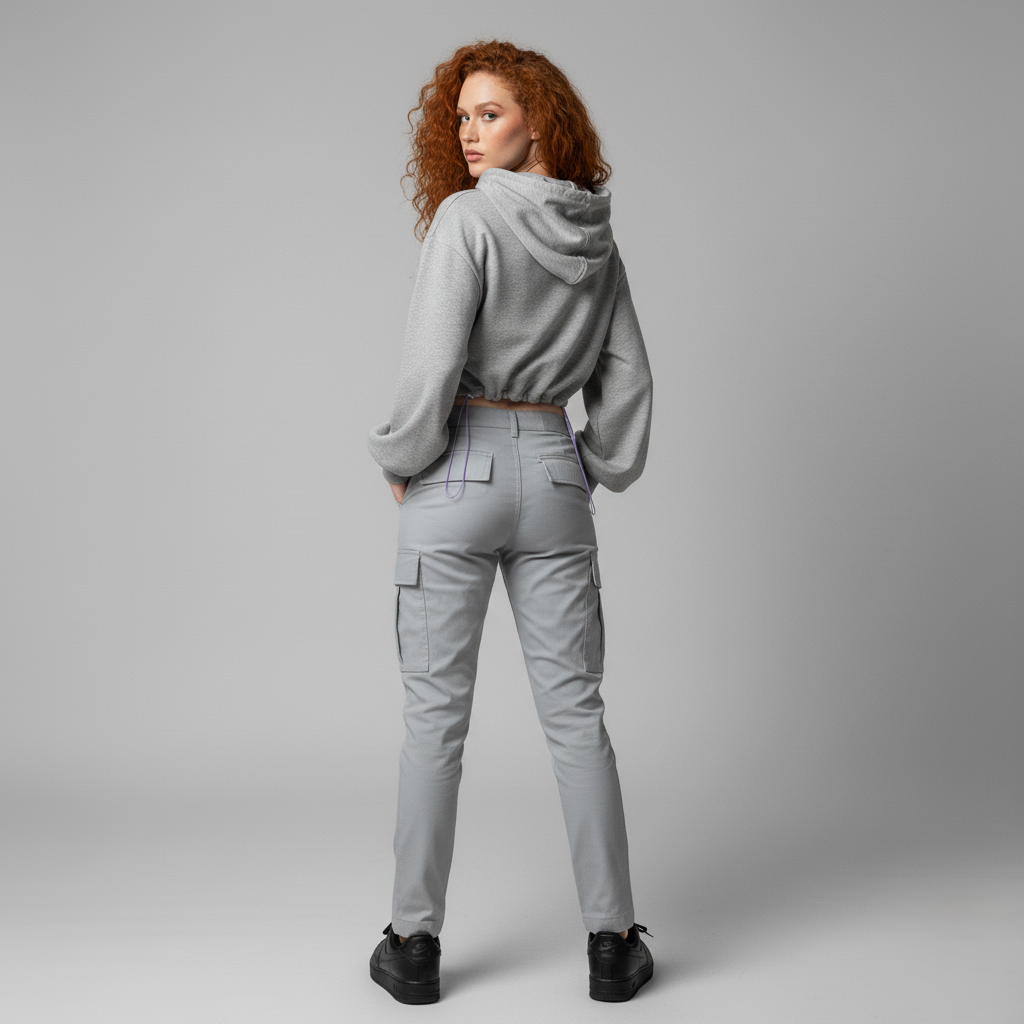 Moletom Cropped ILLUSION CUTOUT" Premium - Street Clean Importado