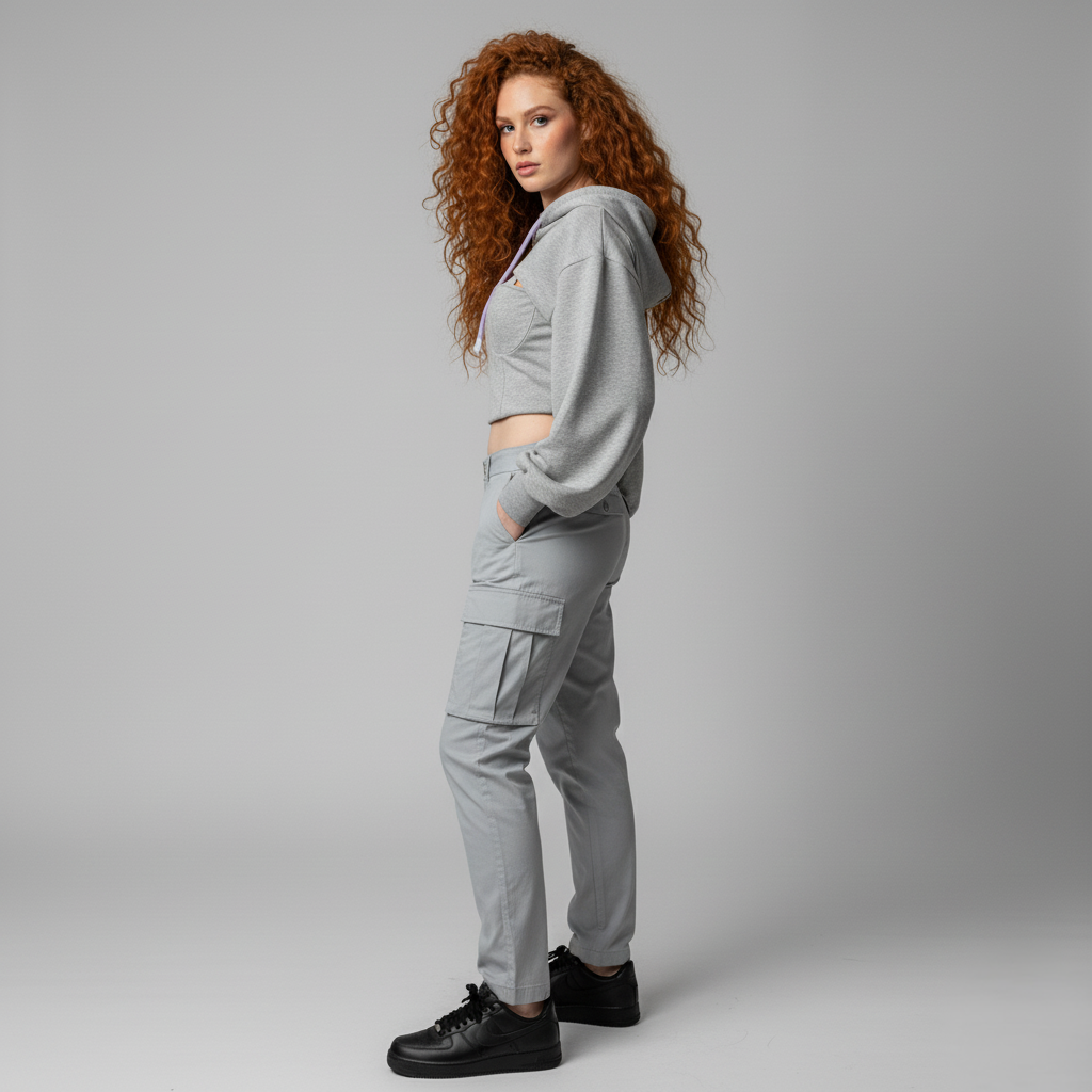 Moletom Cropped ILLUSION CUTOUT" Premium - Street Clean Importado