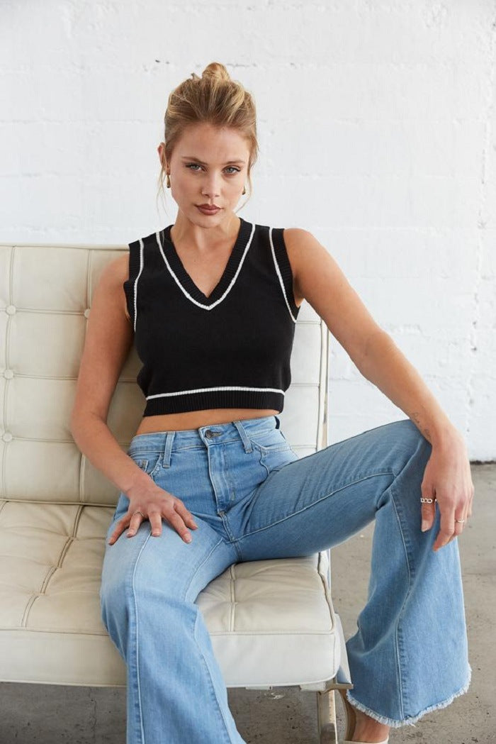 Freya Slim V-Rib Luxe Top