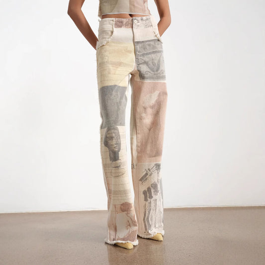 Mop Print Jeans