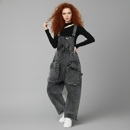 STREET UTILITY JUMPSUIT — DARK DENIM IMPORT