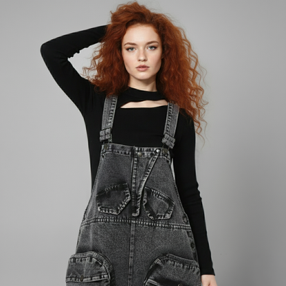 STREET UTILITY JUMPSUIT — DARK DENIM IMPORT